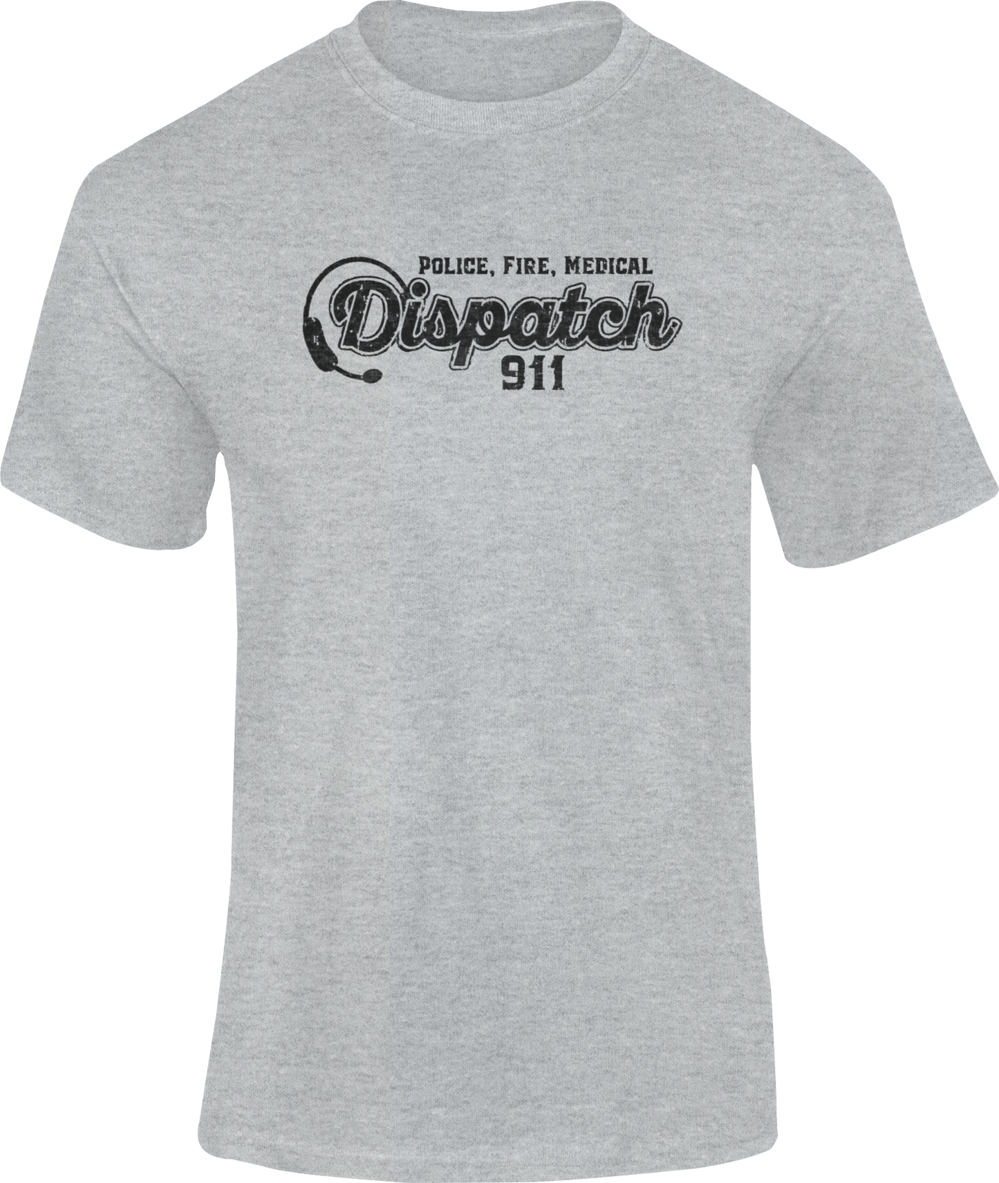 911 Dispatch Varsity Style Distressed Graphics Unisex T Shirt