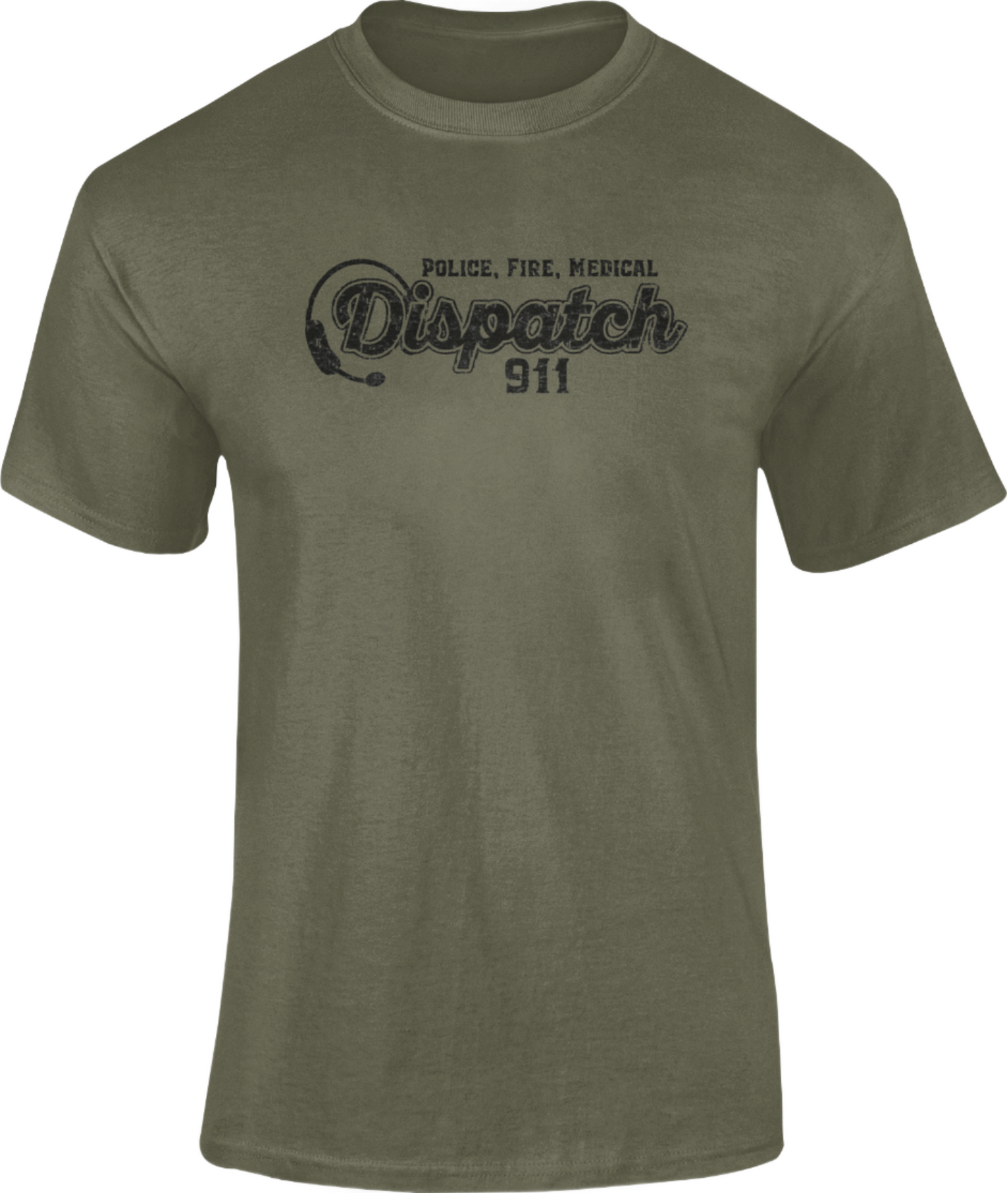 911 Dispatch Varsity Style Distressed Graphics Unisex T Shirt