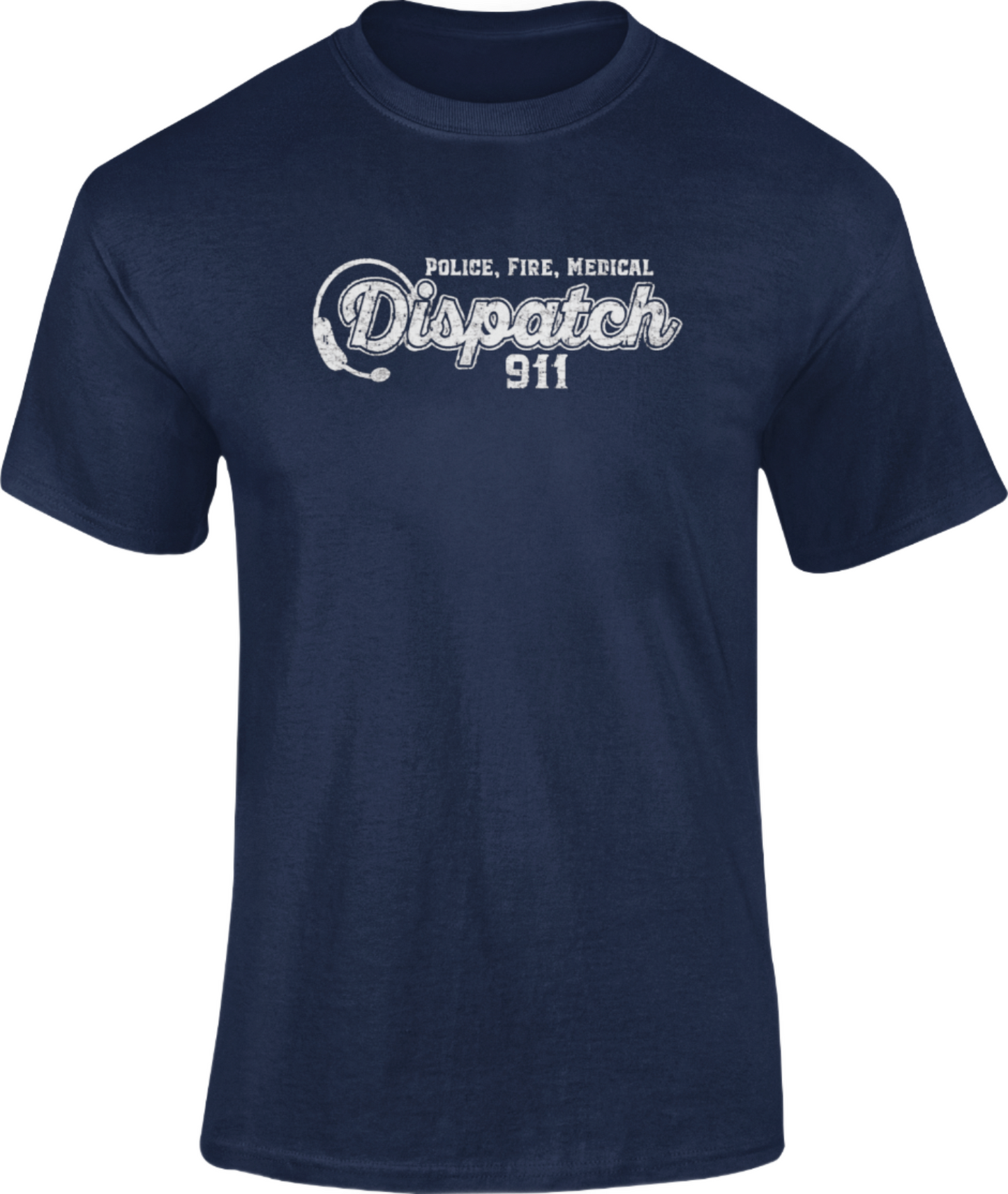 911 Dispatch Varsity Style Distressed Graphics Unisex T Shirt