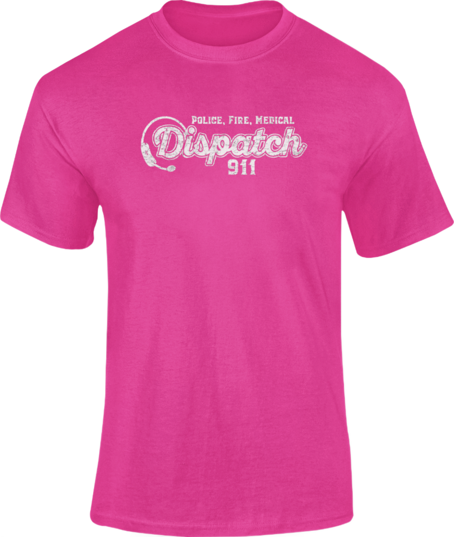 911 Dispatch Varsity Style Distressed Graphics Unisex T Shirt