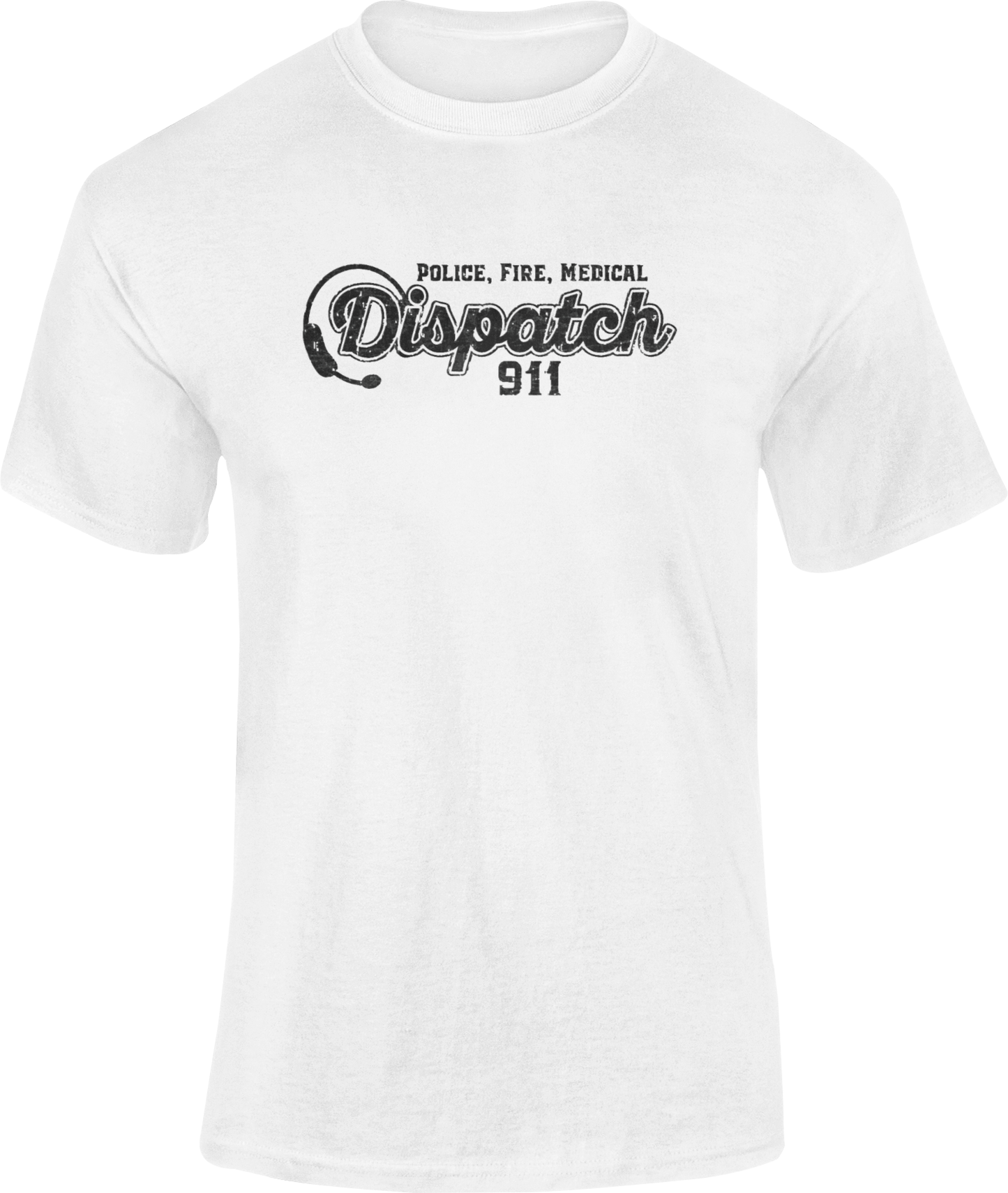 911 Dispatch Varsity Style Distressed Graphics Unisex T Shirt