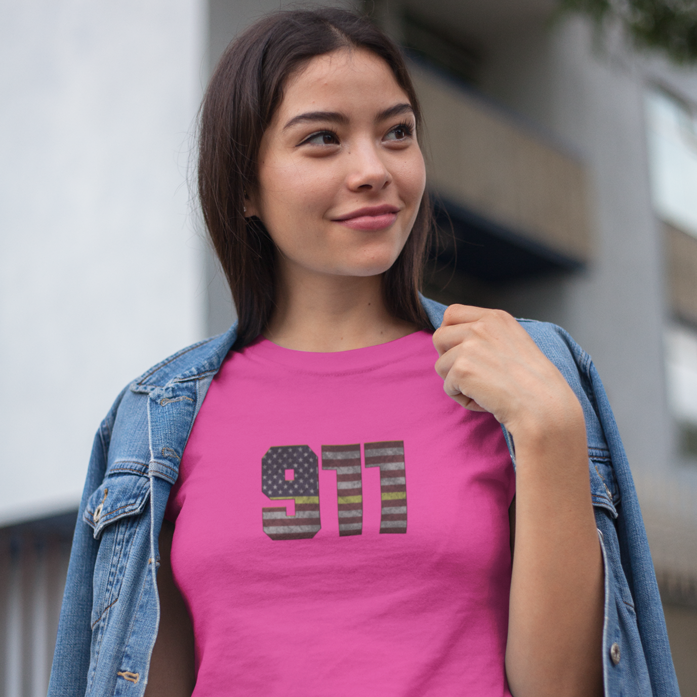 911 Dispatcher Thin Gold/Yellow Line Flag Unisex T Shirt - Cold Dinner Club