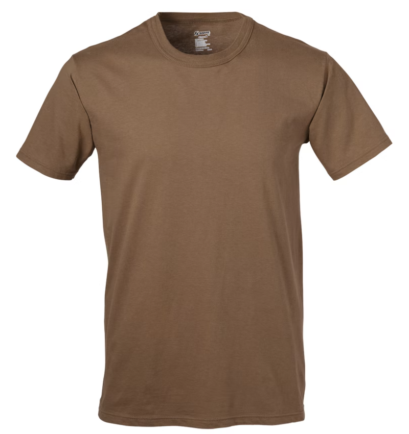 Chaplain T Shirt with Advancing US Flag and Cross on Sleeves - Cold Dinner Club