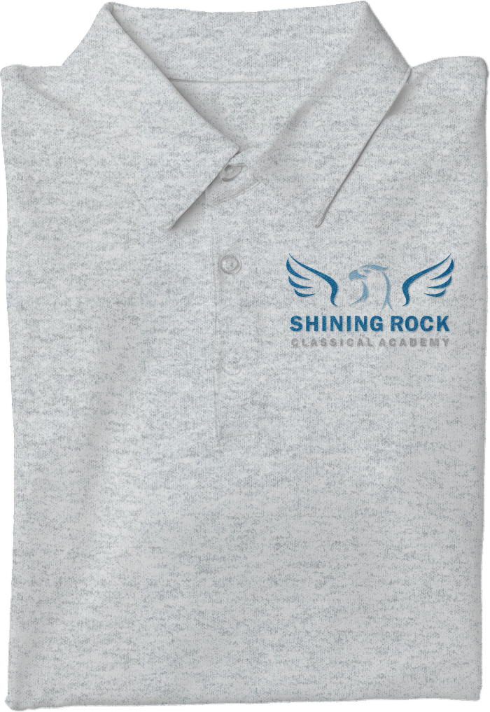 Shining Rock Classical Academy Embroidered School Polo Shirts - Short or Long Sleeve