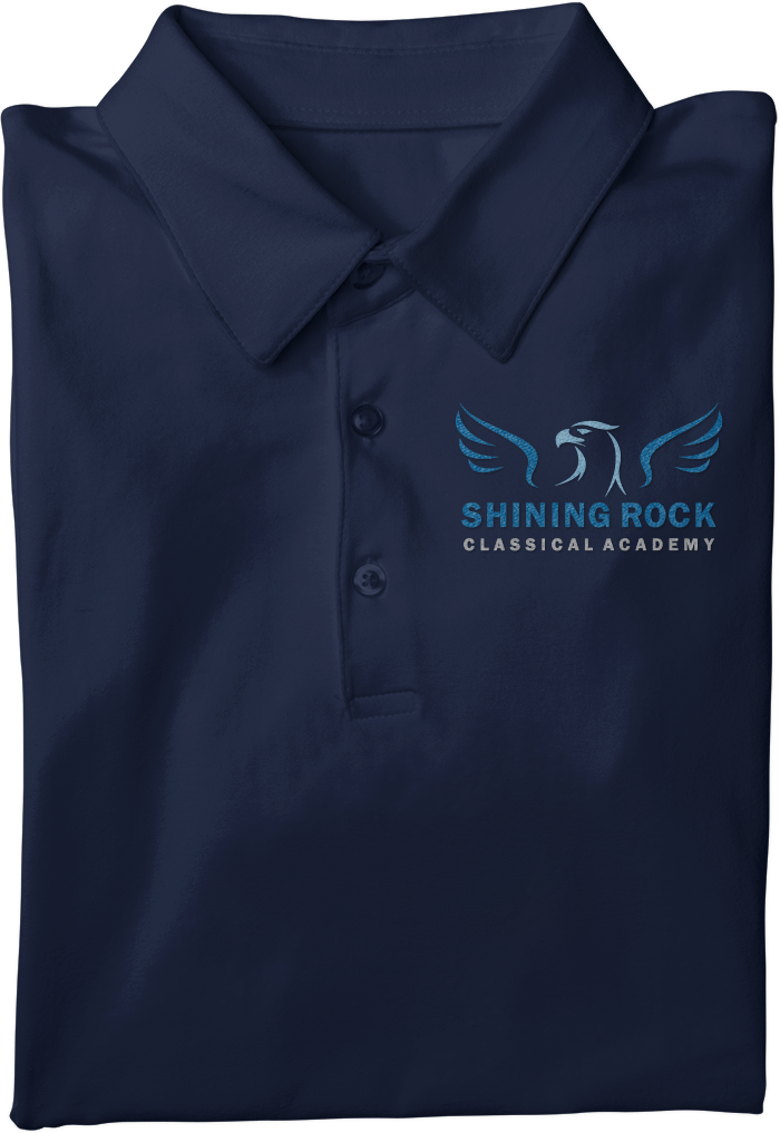 Shining Rock Classical Academy Embroidered School Polo Shirts - Short or Long Sleeve