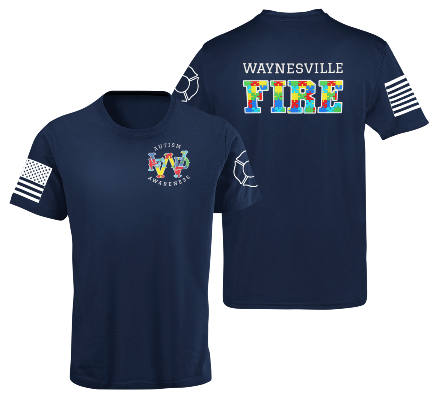 Waynesville Fire Department Autism Awareness Shirts - Pooky Noodles