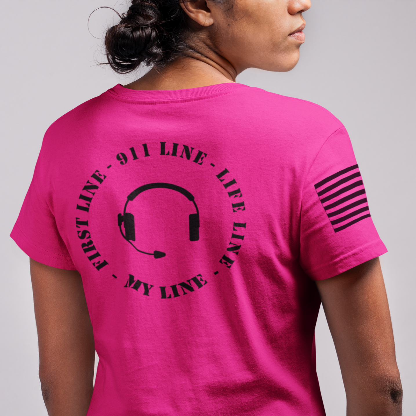 911 Line - My Line Emergency Calltaker & Dispatcher T Shirt - Pooky Noodles