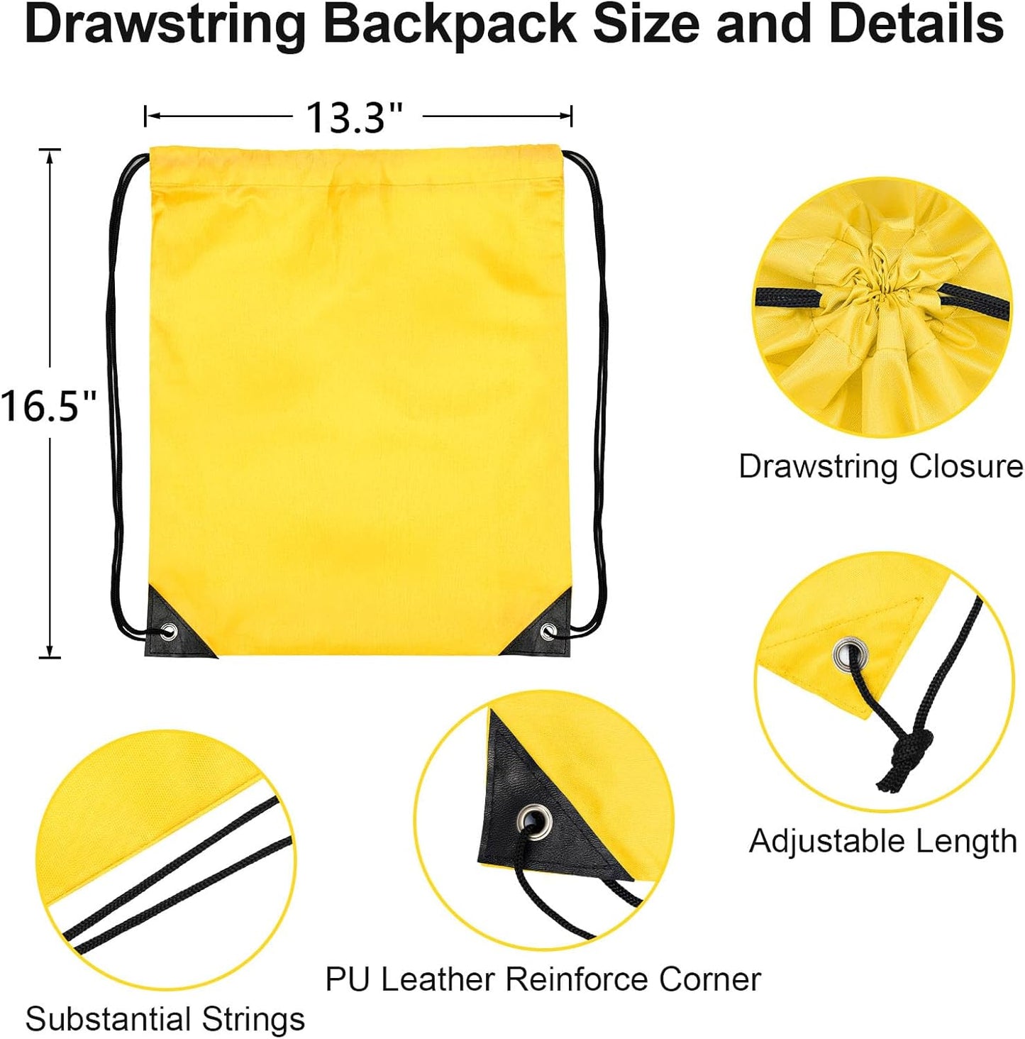 Custom Printed 8 Assorted Drawstring Bags - Promotional Product