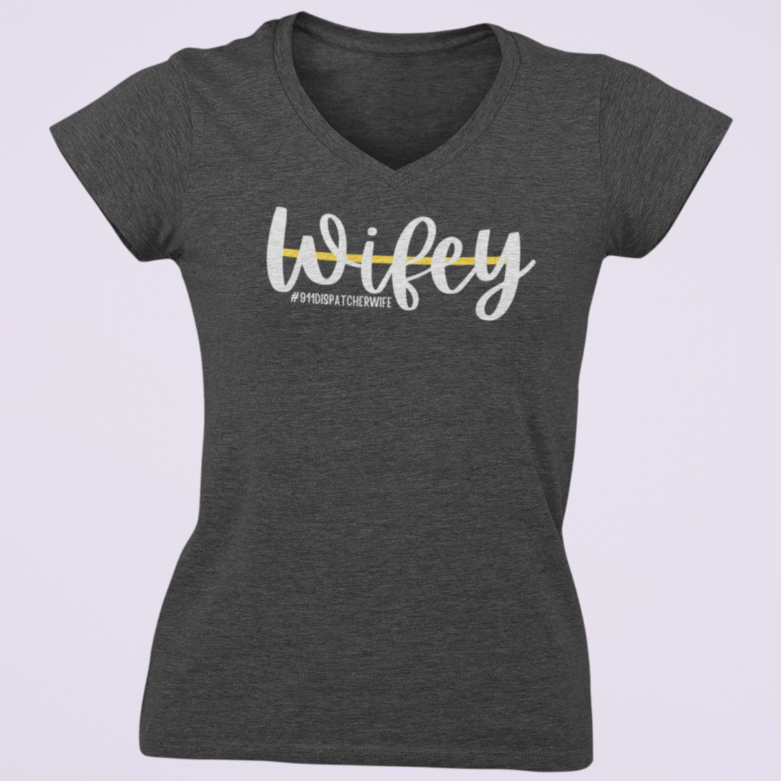 911 Dispatcher Wife V Neck T Shirt - Pooky Noodles