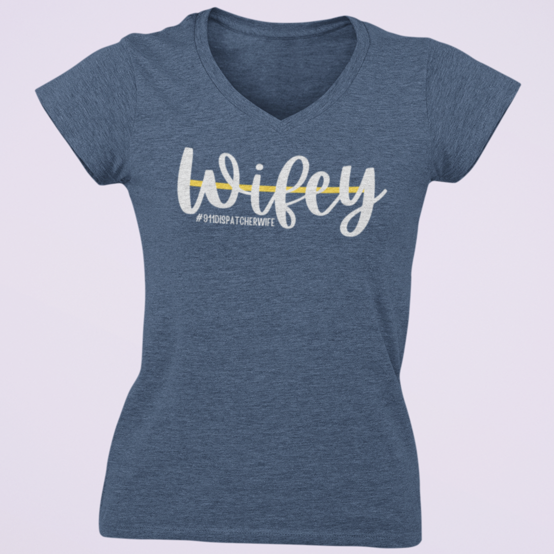 911 Dispatcher Wife V Neck T Shirt - Pooky Noodles