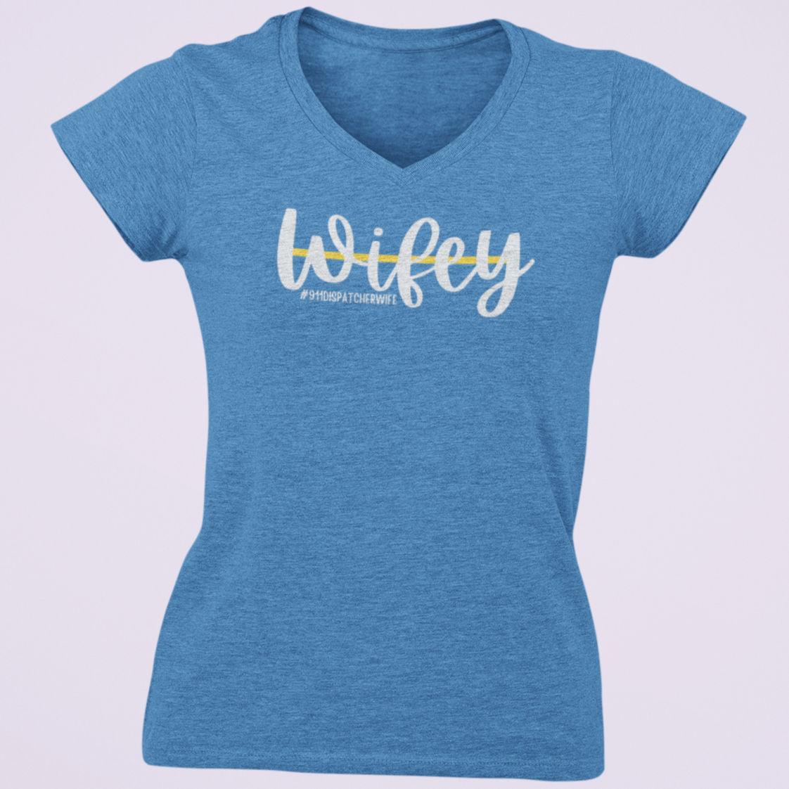 911 Dispatcher Wife V Neck T Shirt - Pooky Noodles