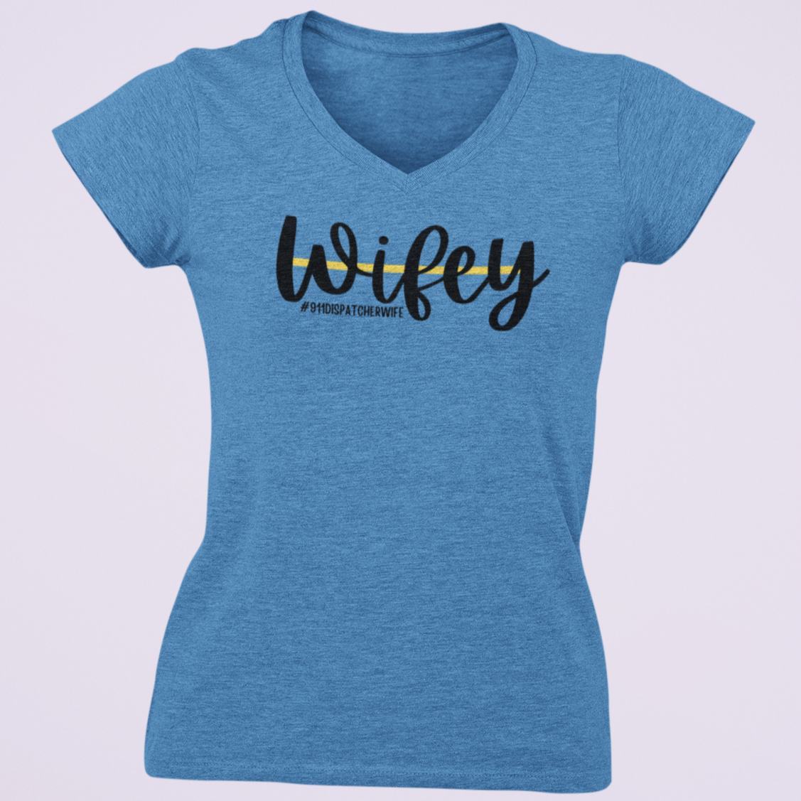 911 Dispatcher Wife V Neck T Shirt - Pooky Noodles