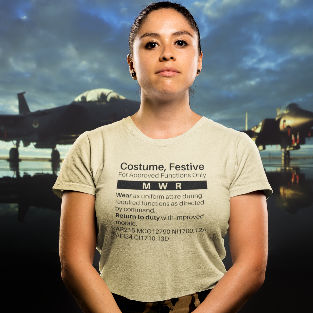 MILSPEC Standard Issue Costume, Festive T Shirt - Military Humor - Cold Dinner Club