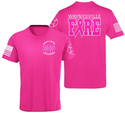 Pink Ribbon Fire Department Breast Cancer Awareness Unisex Uniform T Shirts - Cold Dinner Club