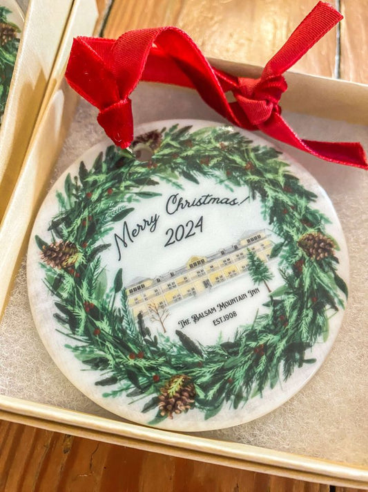 Balsam Inn Porcelain Ornament