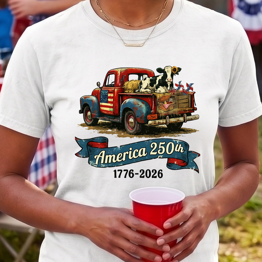 America 250th Anniversary Country Core Cow T Shirt