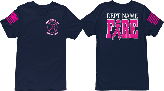 Fire Department Breast Cancer Awareness Unisex Uniform T Shirts