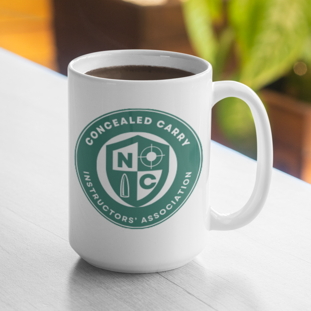 NCCCIA Mug with NC Concealed Carry Instructors' Association Logo