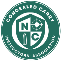 NCCCIA Sticker with NC Concealed Carry Instructors' Association Logo.