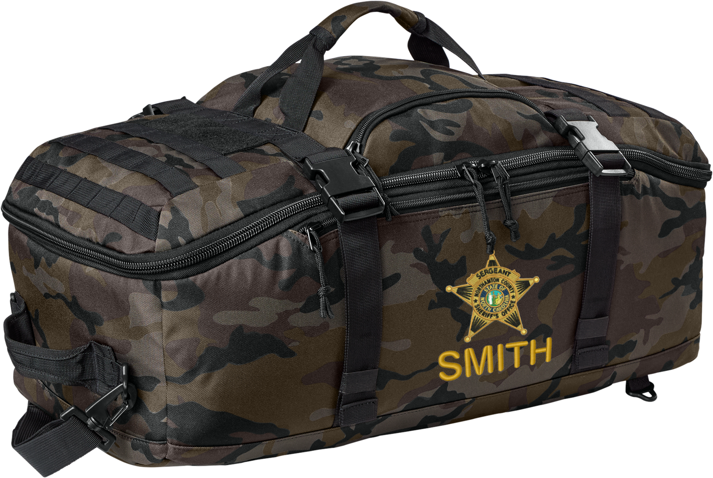 Tactical Barrel Duffel Range Duty Bag Back Pack with Custom Embroidery
