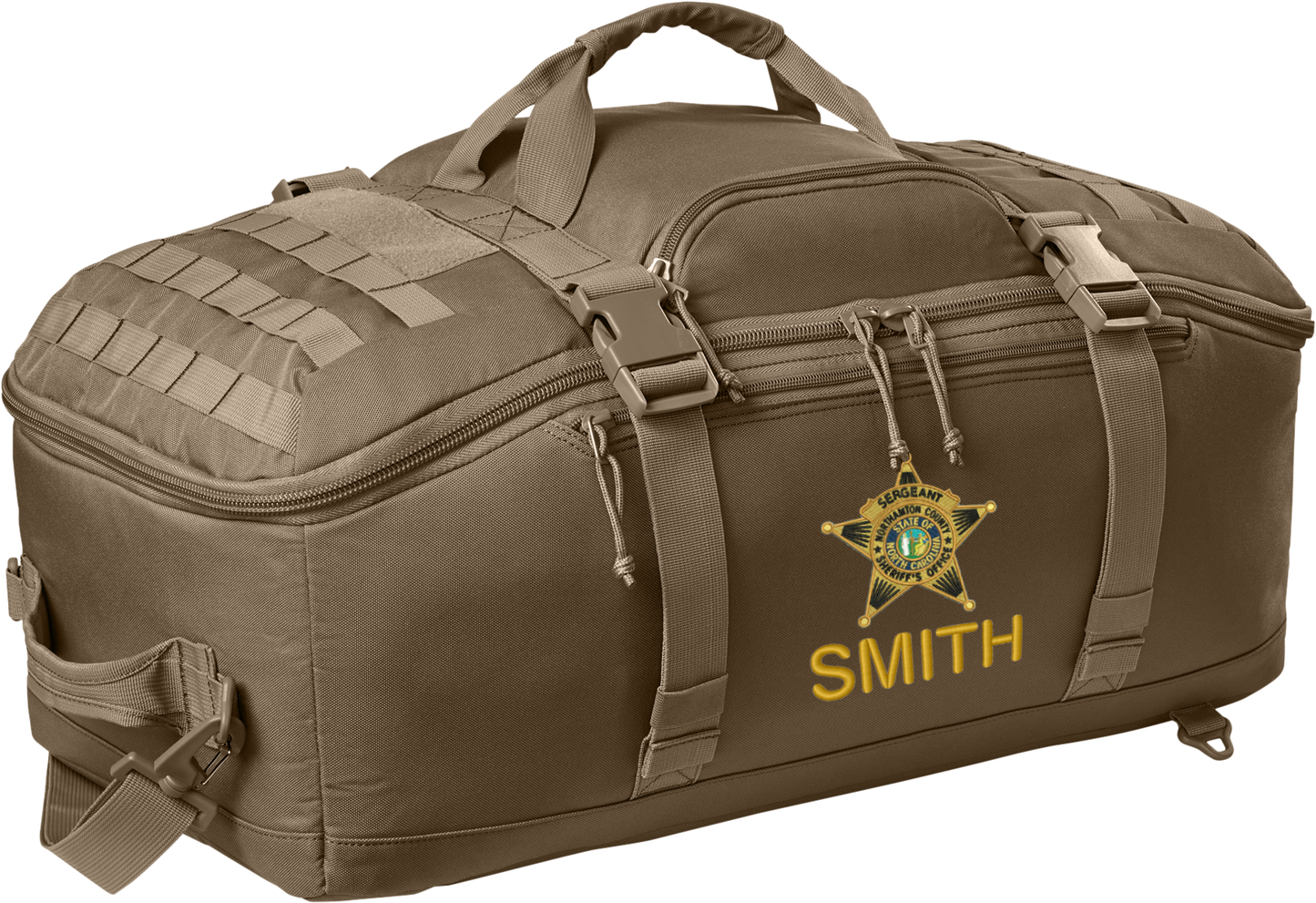 Tactical Barrel Duffel Range Duty Bag Back Pack with Custom Embroidery