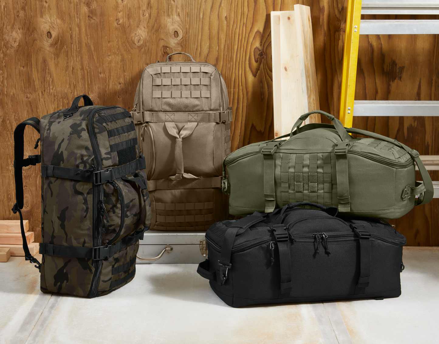 Tactical Barrel Duffel Range Duty Bag Back Pack with Custom Embroidery