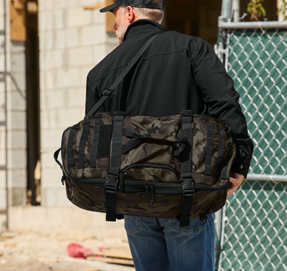 Tactical Barrel Duffel Range Duty Bag Back Pack with Custom Embroidery