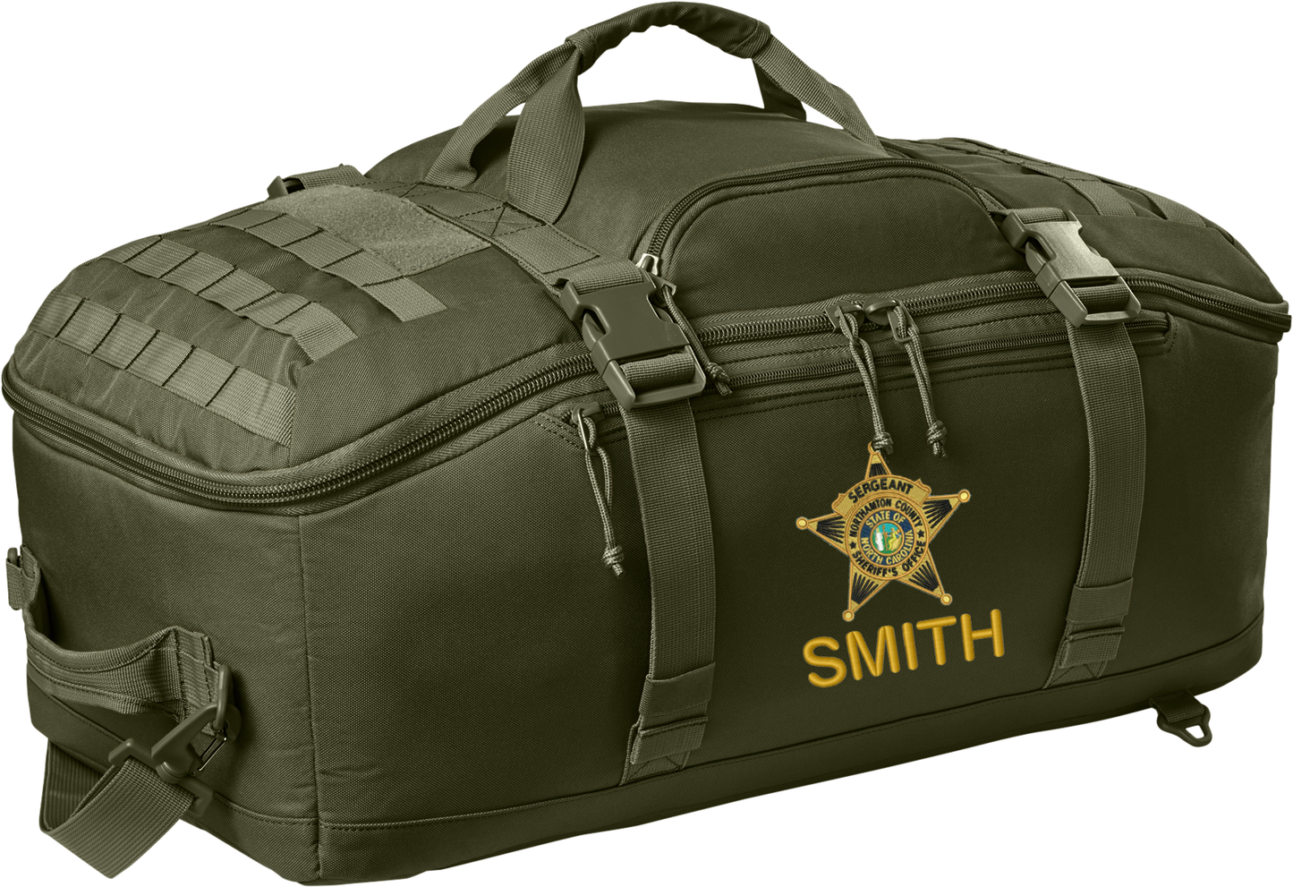 Tactical Barrel Duffel Range Duty Bag Back Pack with Custom Embroidery