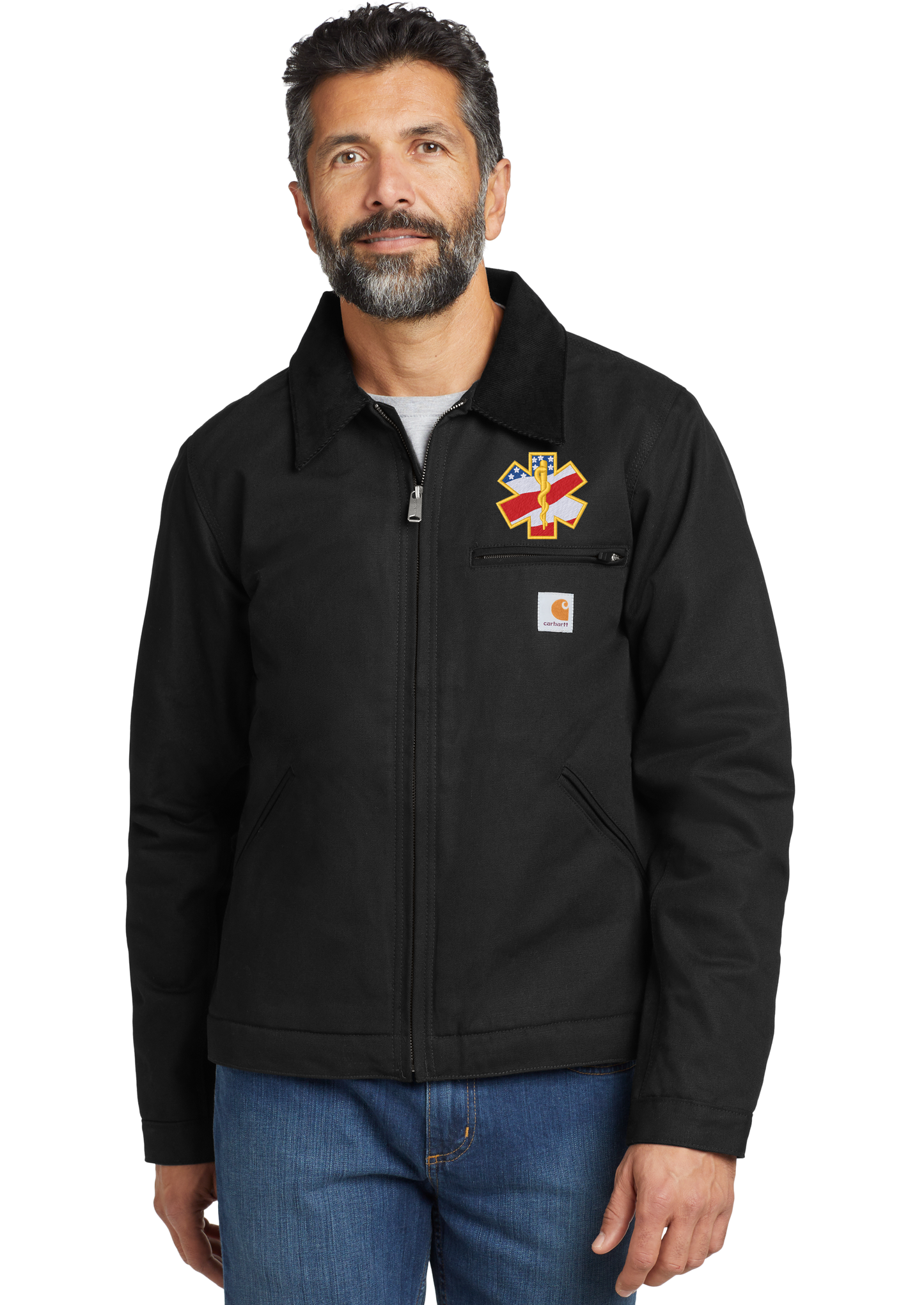 Carhartt Duck Detroit Jacket with Custom Embroidery - Blanket Lined