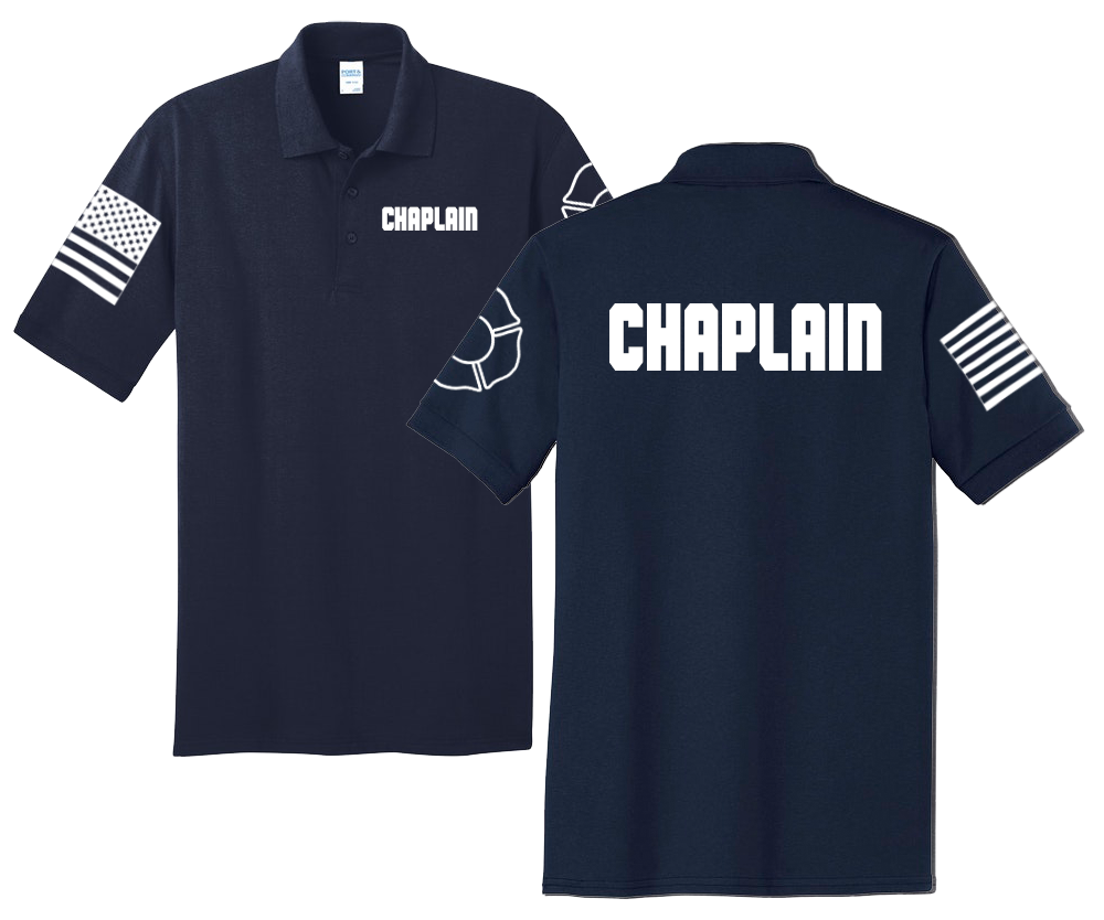 First Responder Chaplain Unisex Uniform Polo Shirts for Fire Dept, EMS, and Law Enforcement - Pooky Noodles