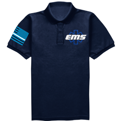 EMS Star of Life Navy Blue Unisex Uniform Polo Shirts - Pooky Noodles