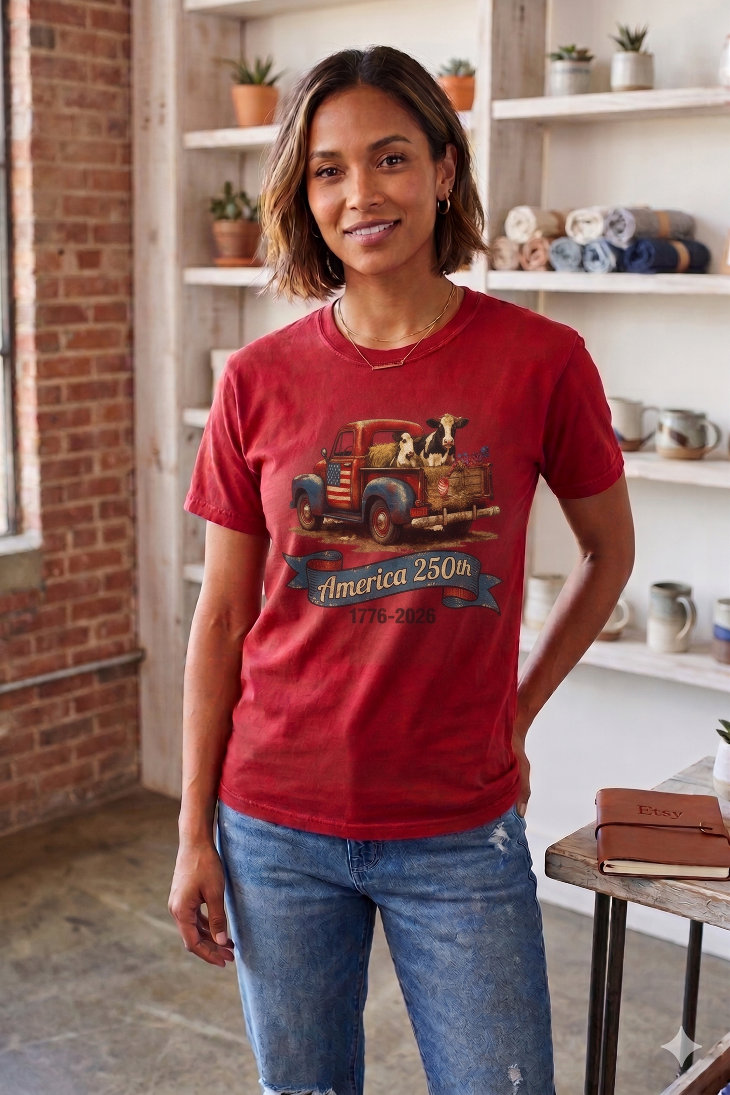 America 250th Anniversary Country Core Cow T Shirt