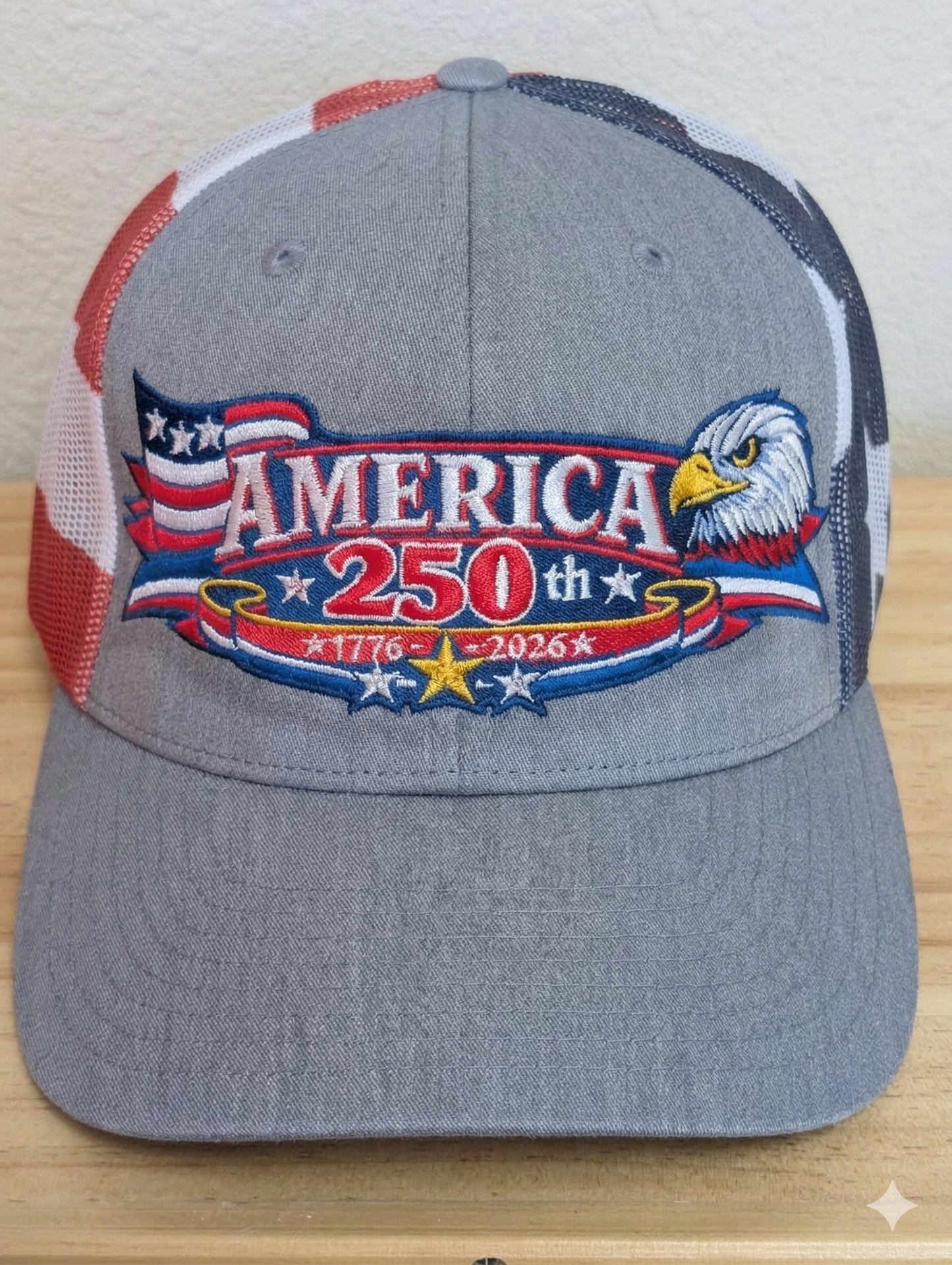 250th Anniversary America Richardson 112 Embroidered Hat Semiquincentennial USA Trucker Flag Hat Mesh Back Structured Cap Snap Back