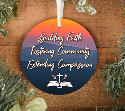 Life Church Metal Christmas Ornament