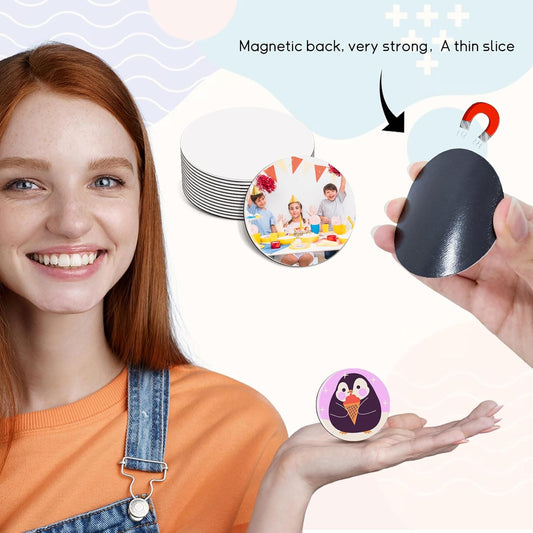 Custom Printed 40 Count Round Magnets - Promotional Product