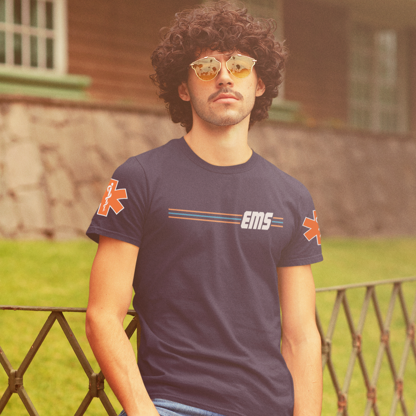 Retro 70's Vibe EMS Unisex T Shirt - Cold Dinner Club