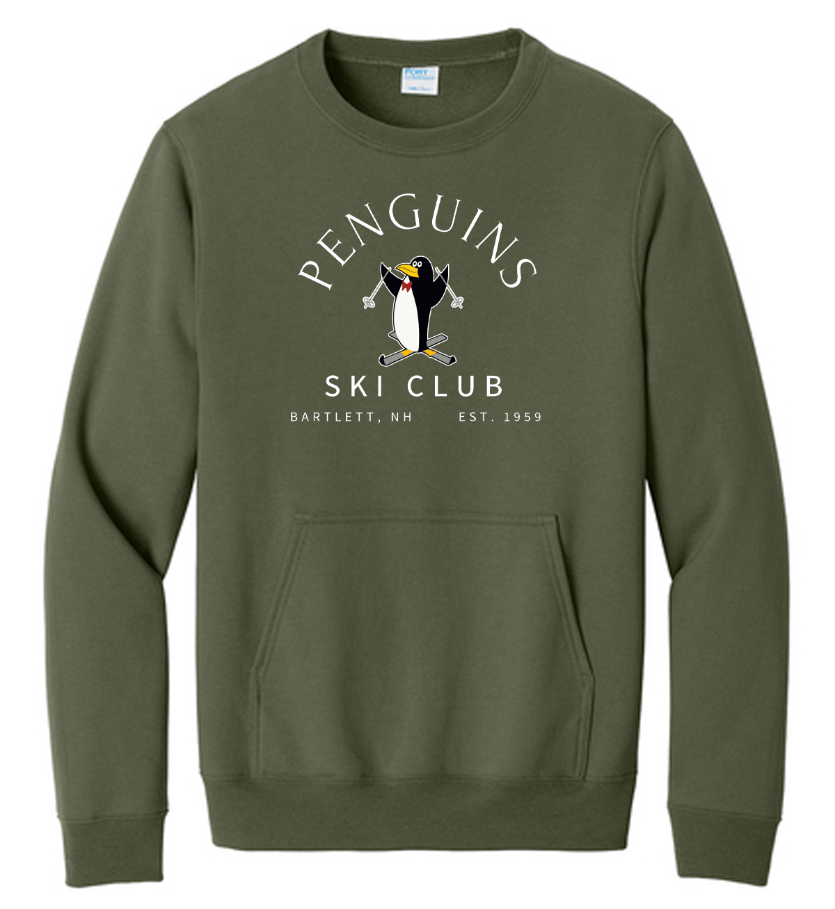 Penguins Ski Club Fleece Pocket Sweatshirt