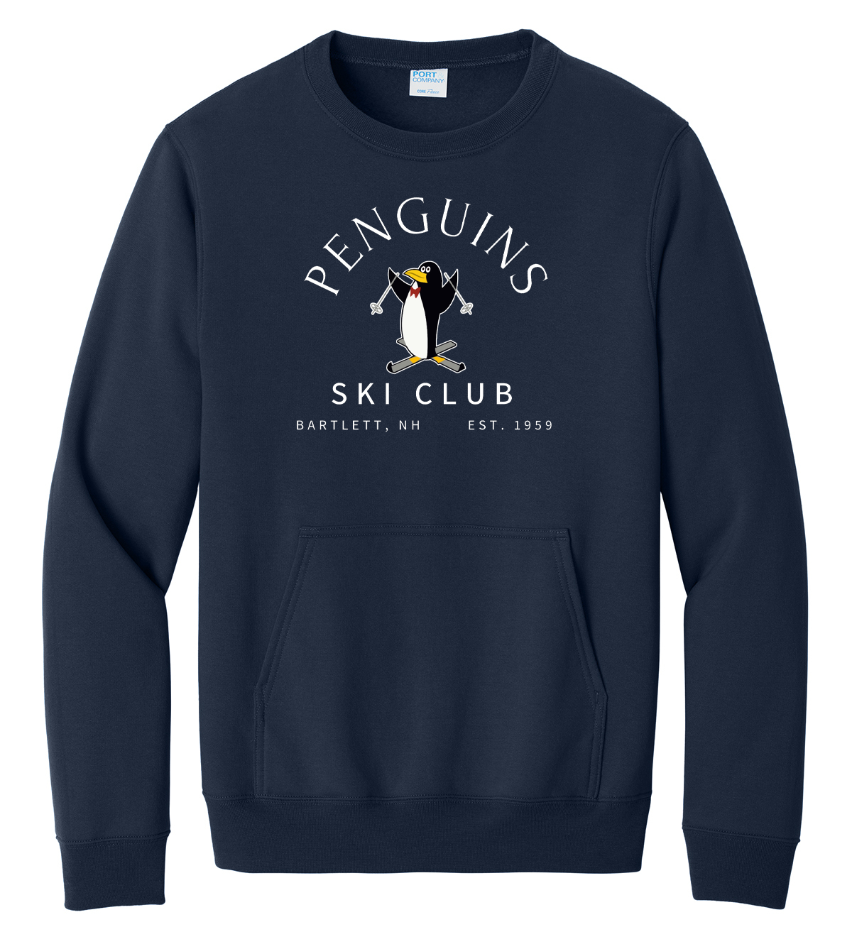 Penguins Ski Club Fleece Pocket Sweatshirt