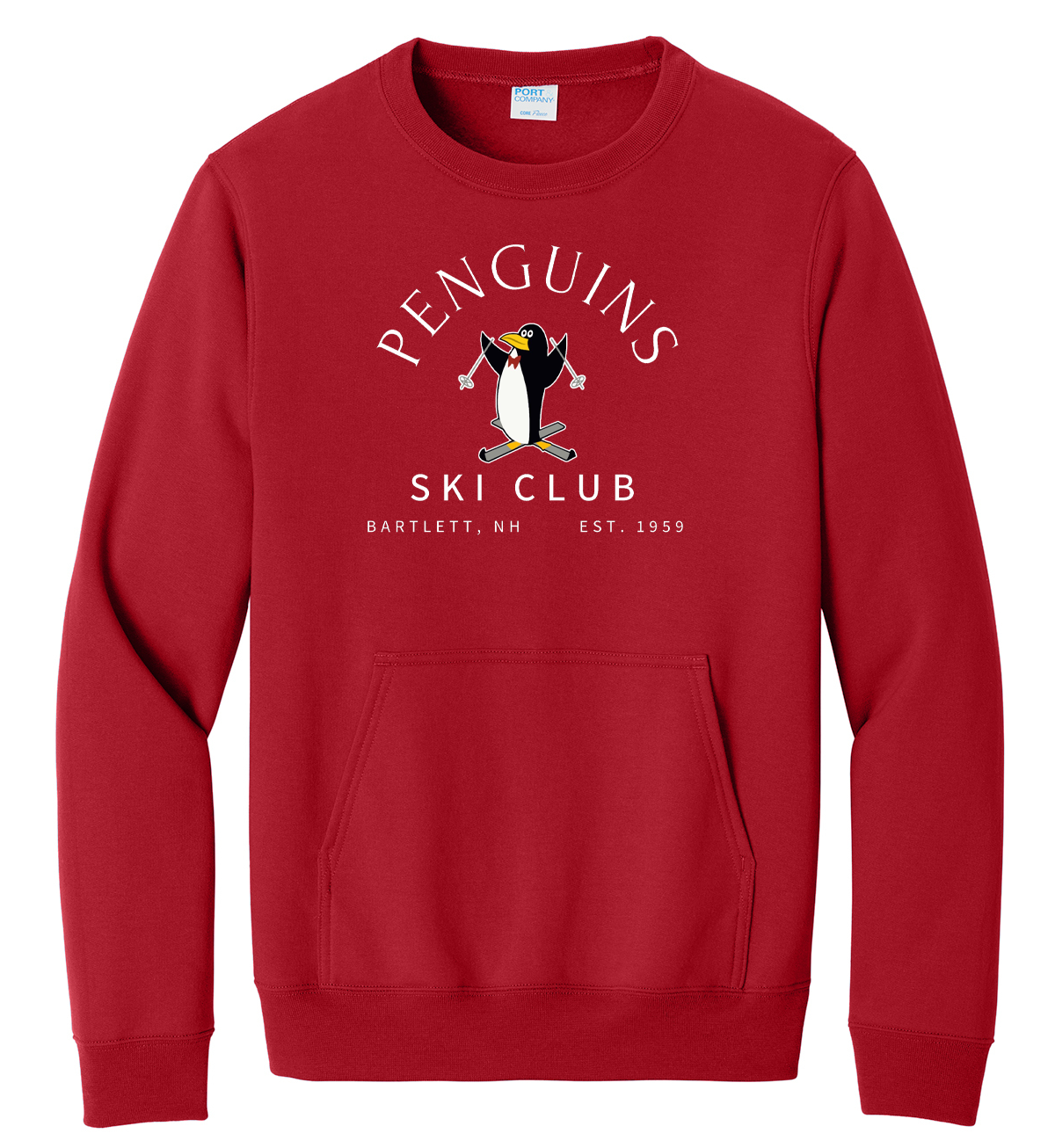 Penguins Ski Club Fleece Pocket Sweatshirt