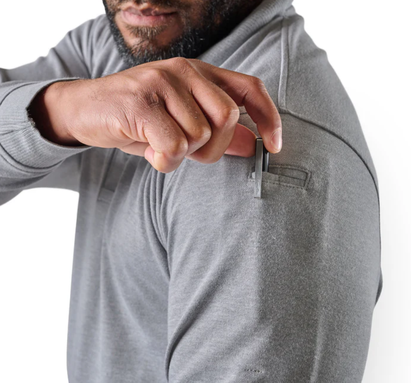 Tru-Spec Original Long Sleeve Polo Heather Grey Size Large