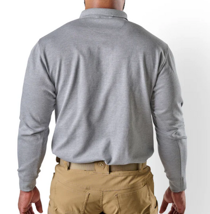 Tru-Spec Original Long Sleeve Polo Heather Grey Size Large