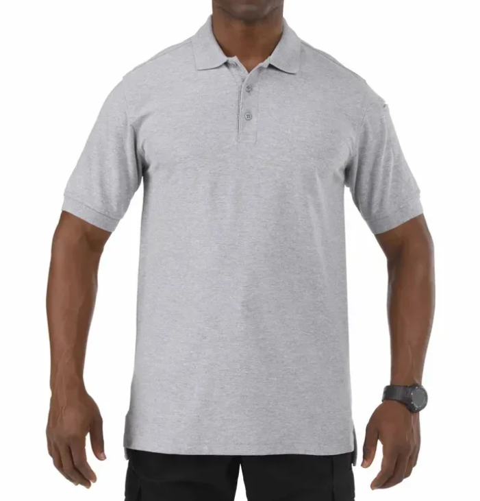 5.11 Tactical Utility Short Sleeve Polo Details Heather Grey Size XL