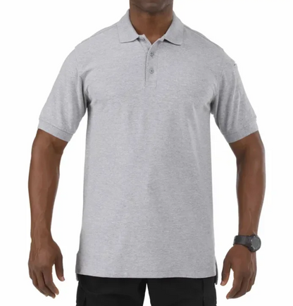 5.11 Tactical Utility Short Sleeve Polo Details Heather Grey Size XL