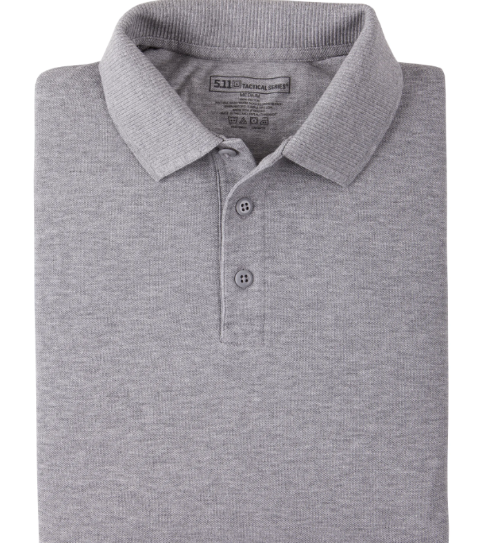 5.11® Professional Polo Long Sleeve Shirt Heather Grey Size 2XL