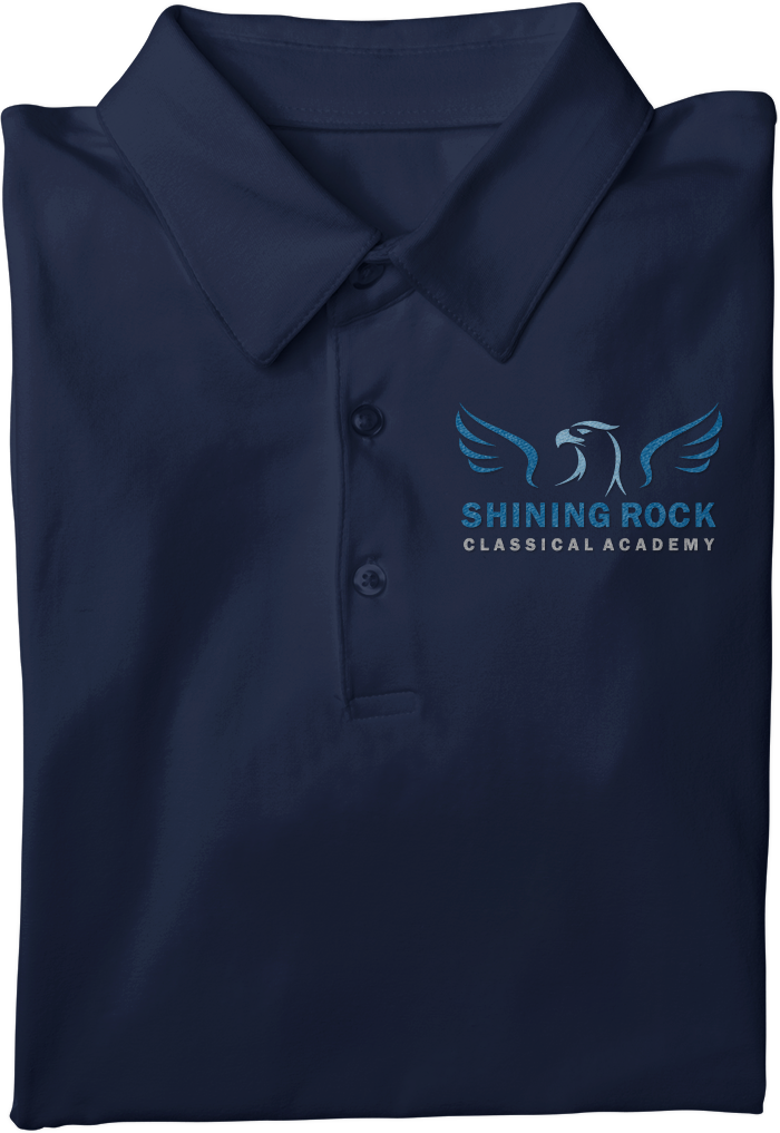 Shining Rock Classical Academy Embroidered School Polo Shirts - Short  or Long Sleeve