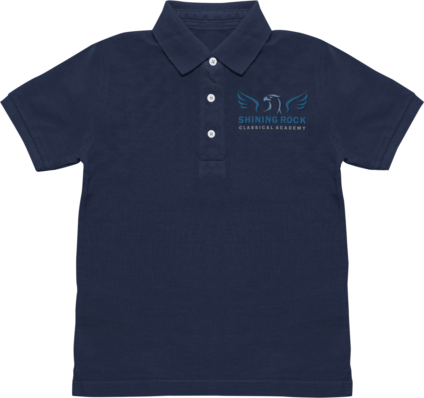 Shining Rock Classical Academy Embroidered School Polo Shirts - Short  or Long Sleeve