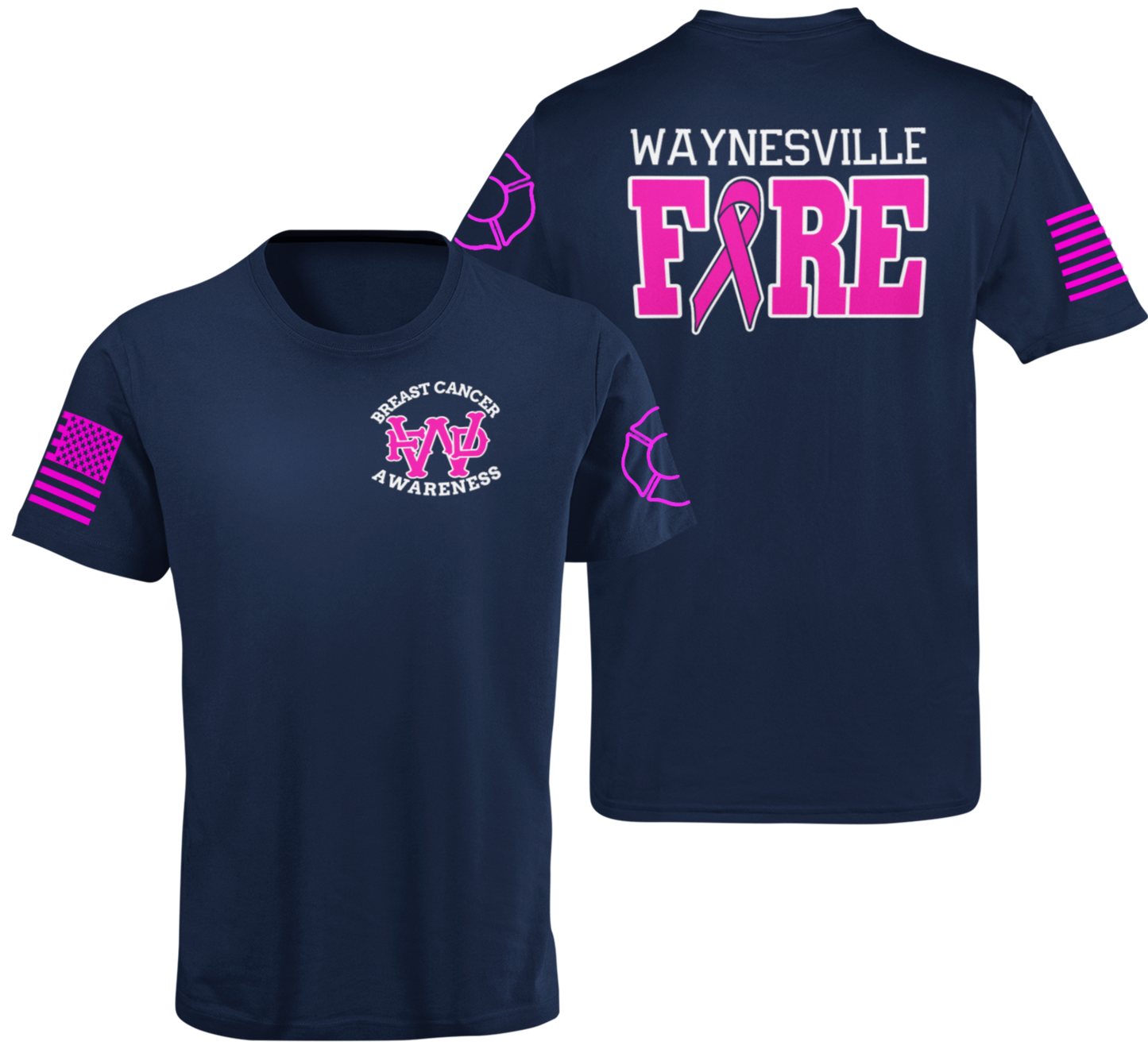 Fire Department Breast Cancer Awareness Unisex Uniform T Shirts - Cold Dinner Club