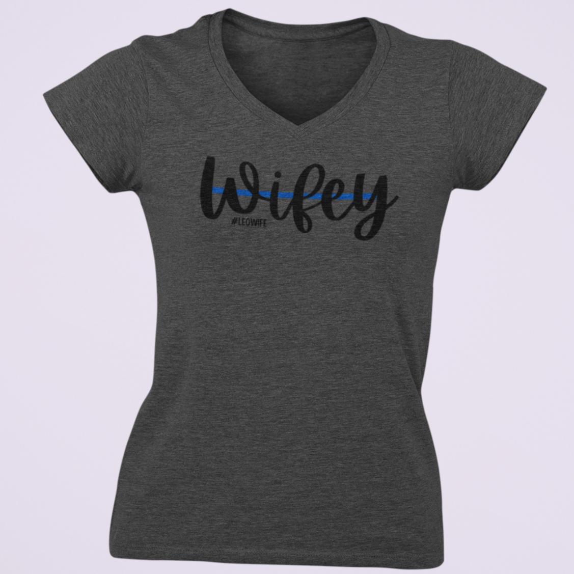 Police Wife V Neck T Shirt - Pooky Noodles