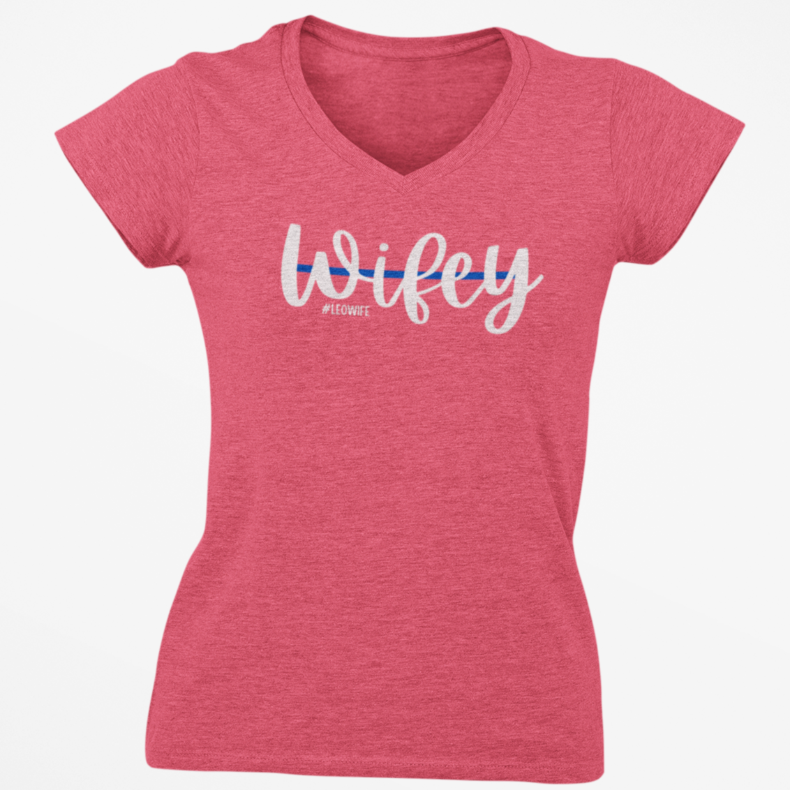 Police Wife V Neck T Shirt - Pooky Noodles