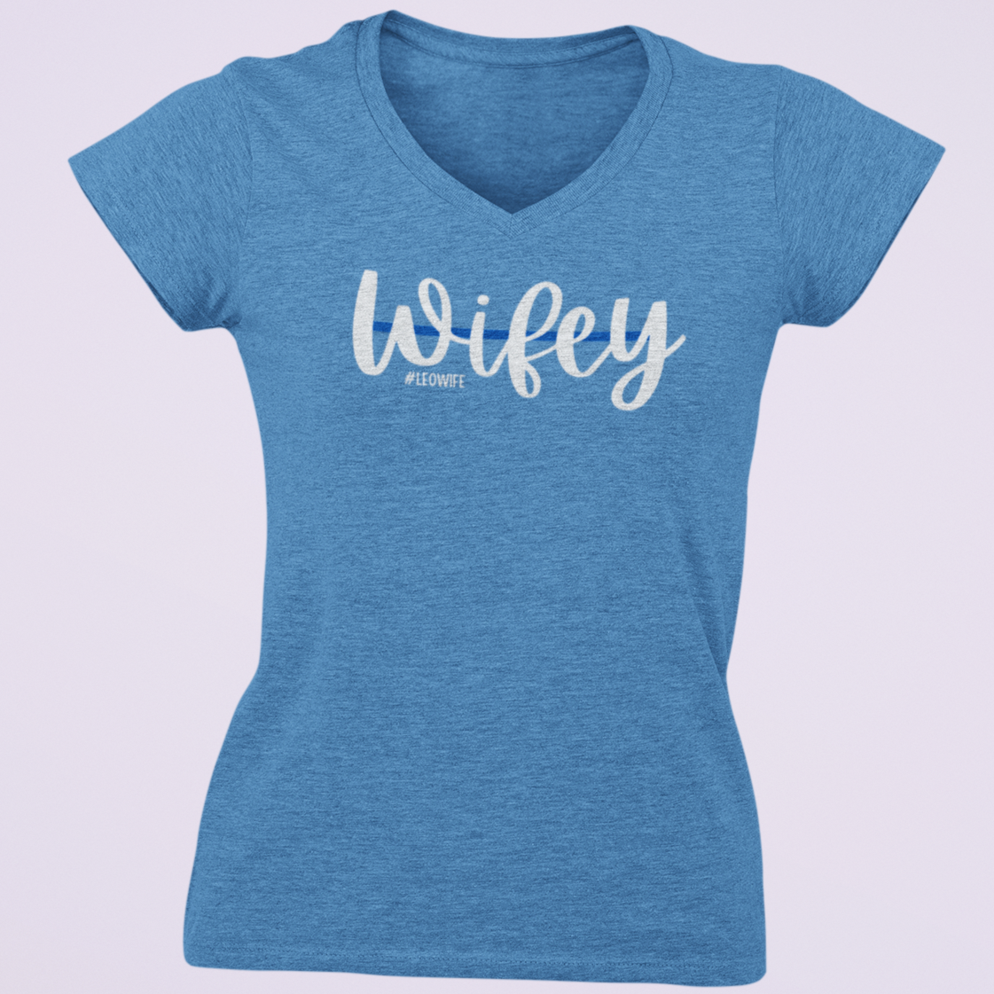 Police Wife V Neck T Shirt - Pooky Noodles